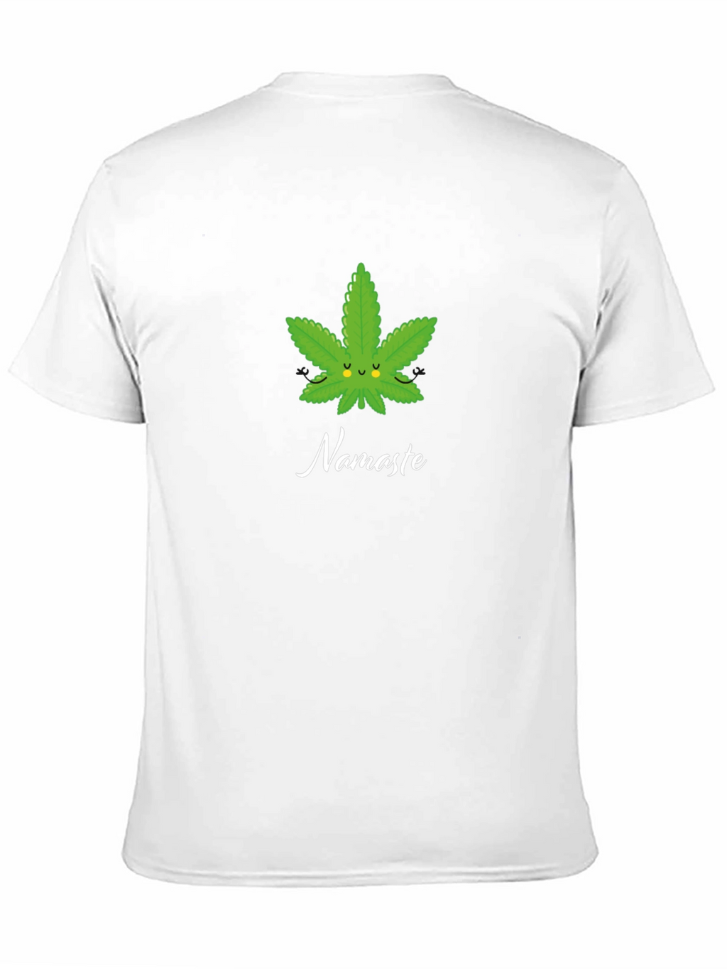 Namaste Weed Leaf Graphic T-Shirt