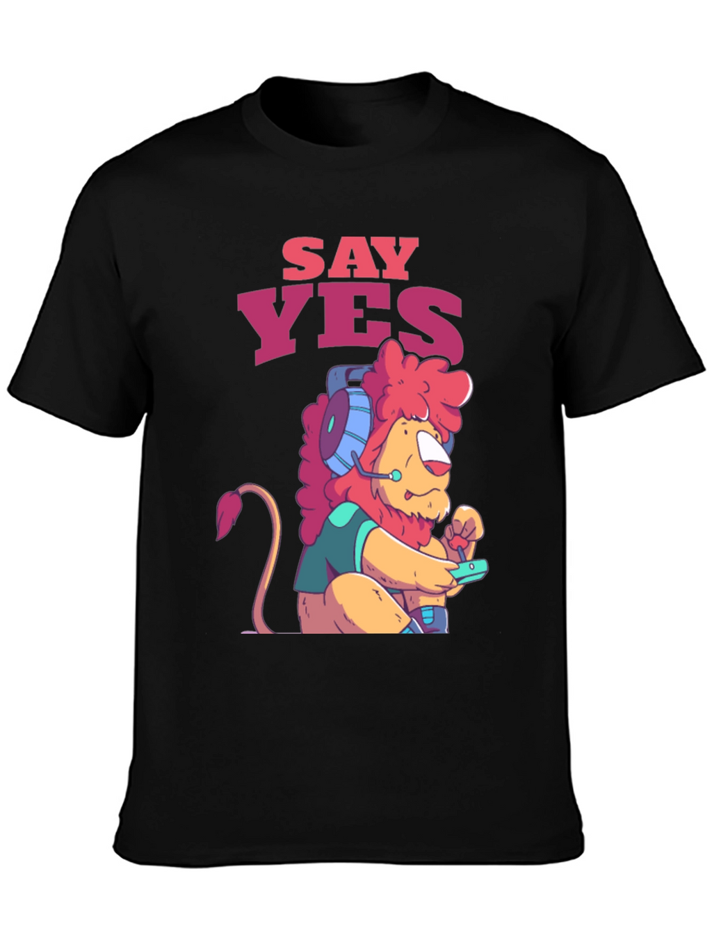 Say Yes Gaming Lion Graphic Tee - Unisex T-Shirt