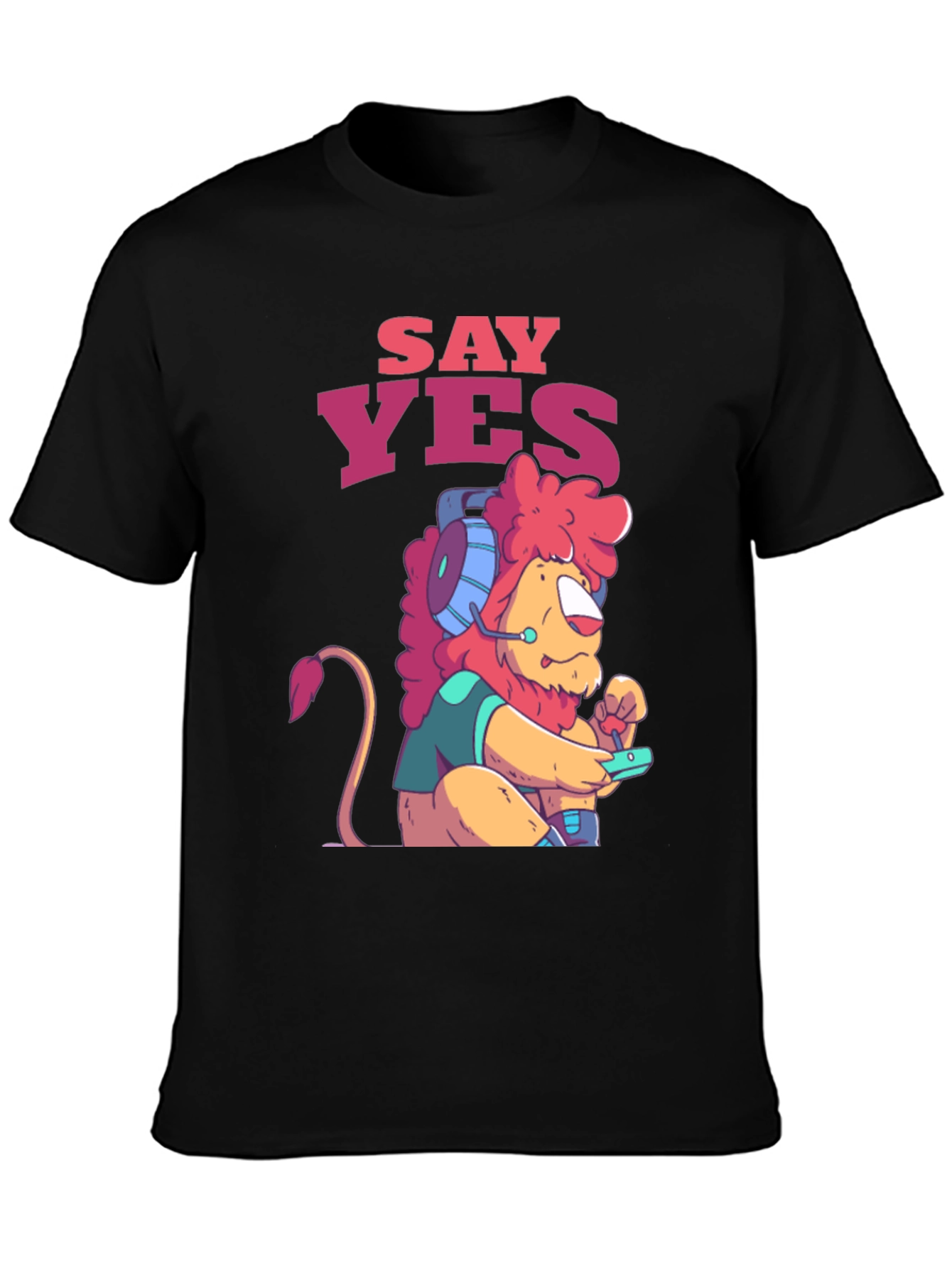 Say Yes Gaming Lion Graphic Tee - Unisex T-Shirt