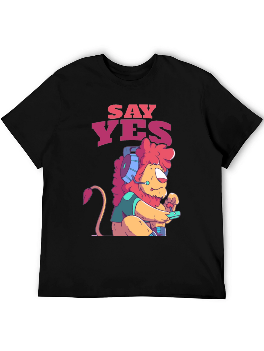 Say Yes Gaming Lion Graphic Tee - Unisex T-Shirt