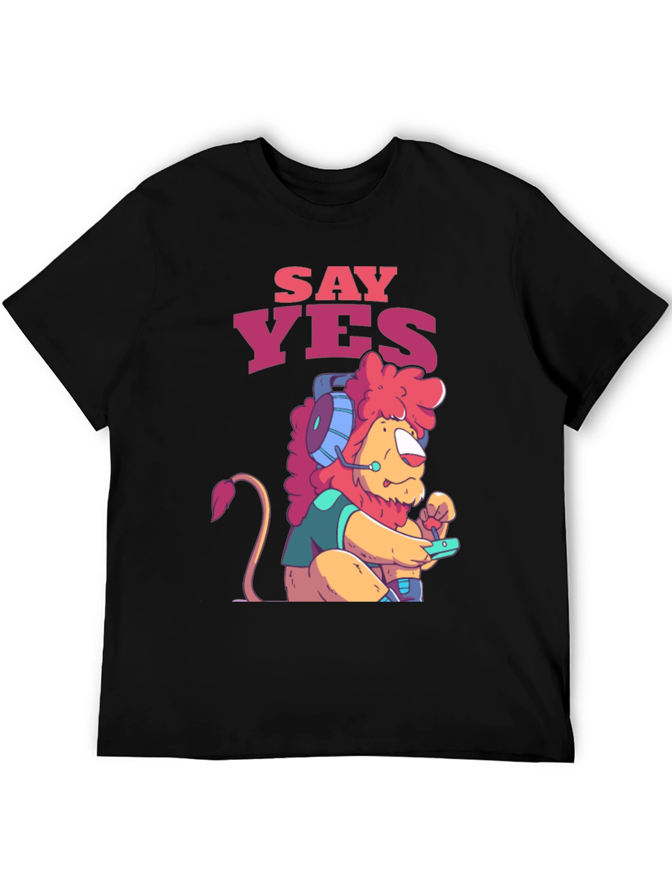 Say Yes Gaming Lion Graphic Tee - Unisex T-Shirt