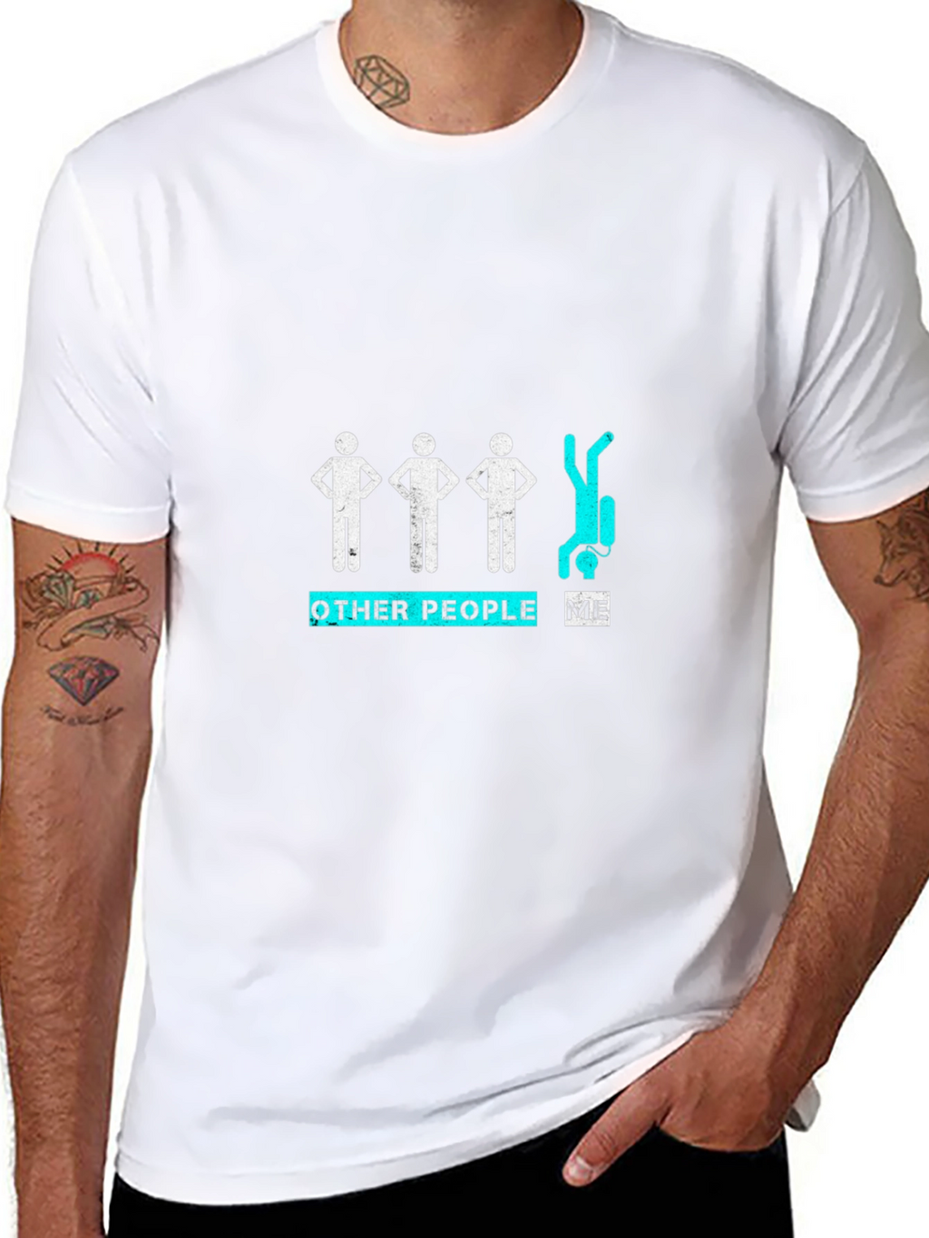 Funny Scuba Diving T-Shirt: Other People vs Me Diver