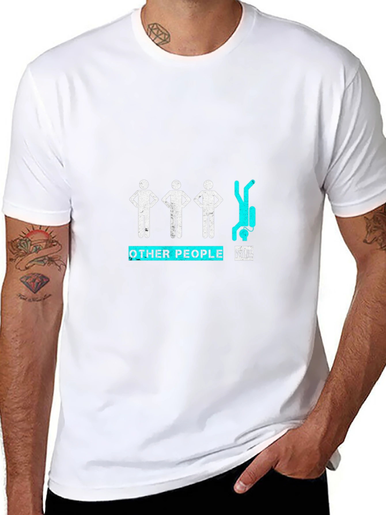 Funny Scuba Diving T-Shirt: Other People vs Me Diver