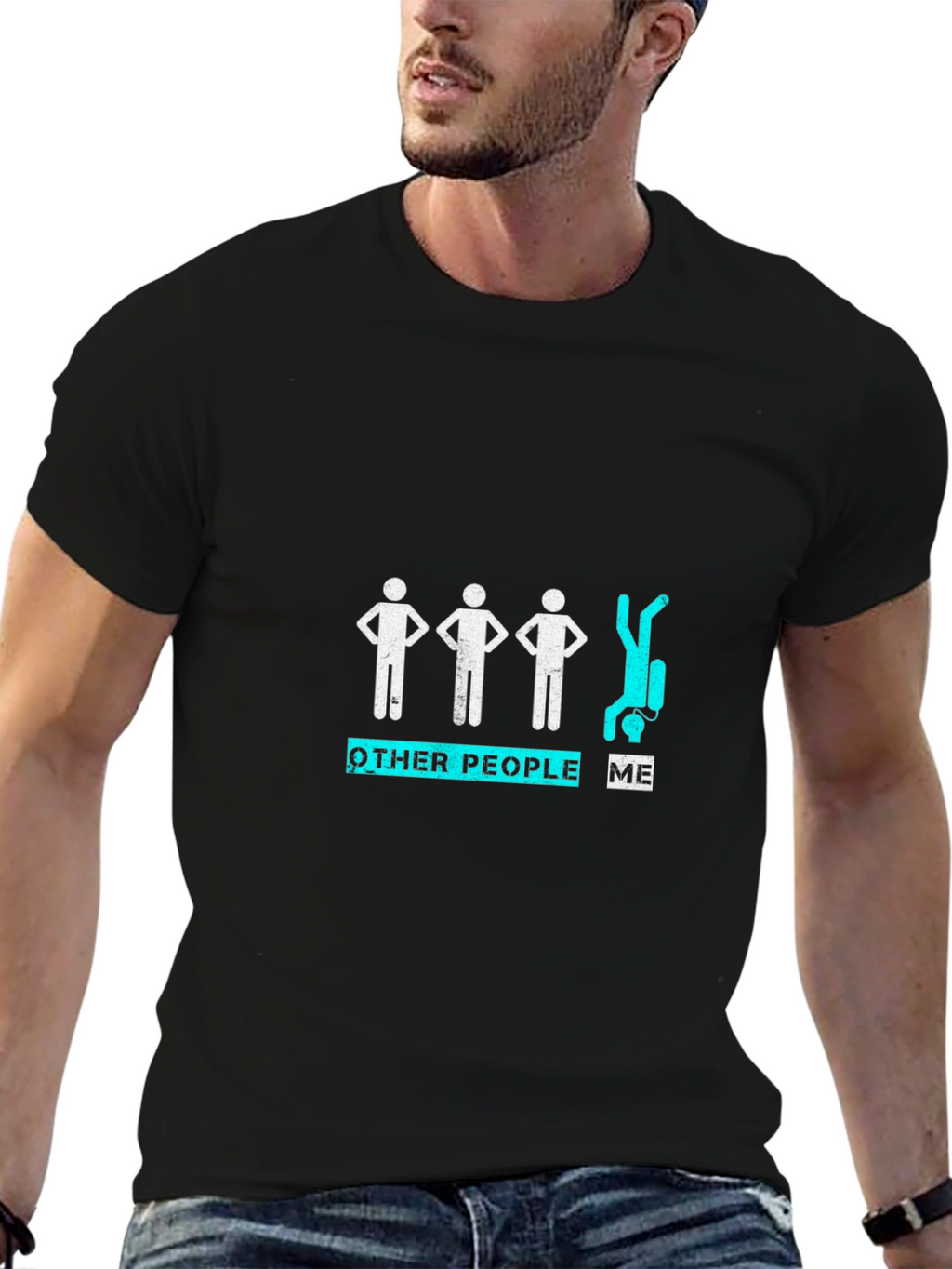 Funny Scuba Diving T-Shirt: Other People vs Me Diver