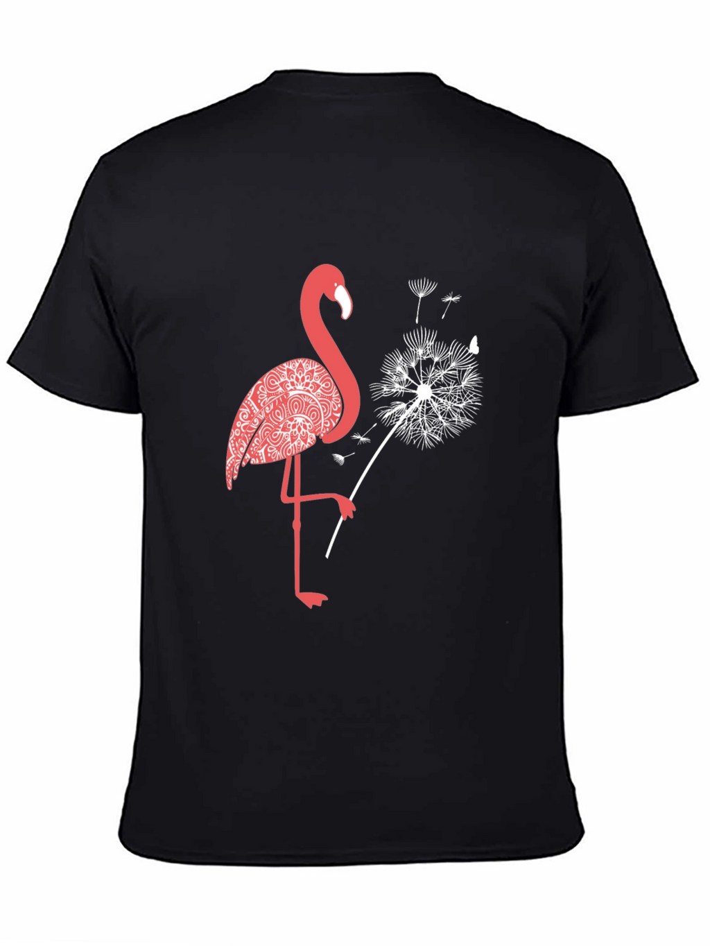 Flamingo Dandelion Graphic Tee - Stylish Comfort