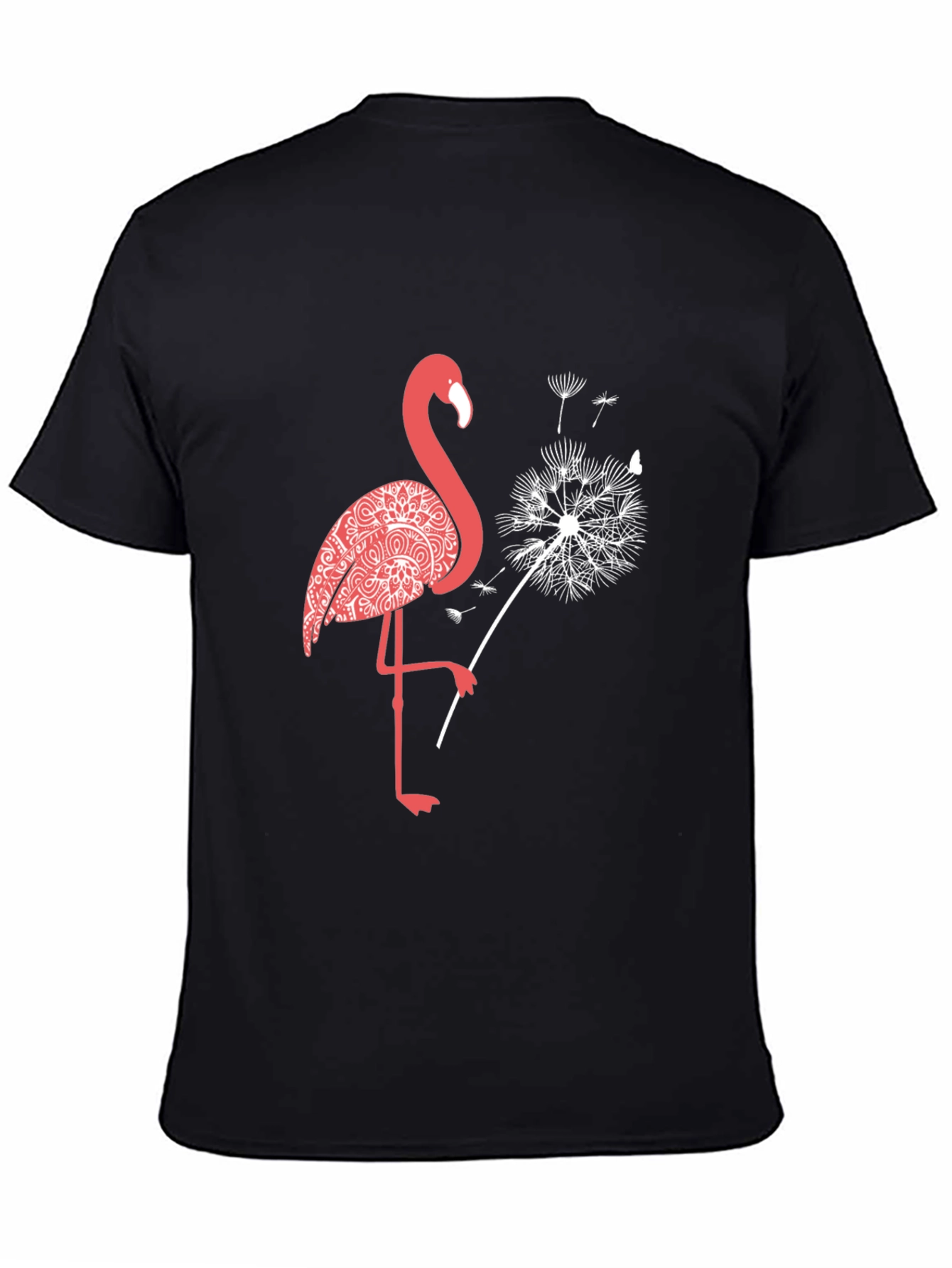 Flamingo Dandelion Graphic Tee - Stylish Comfort