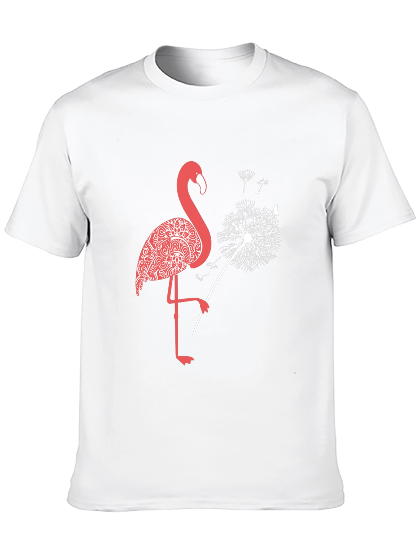 Flamingo Dandelion Graphic Tee - Stylish Comfort