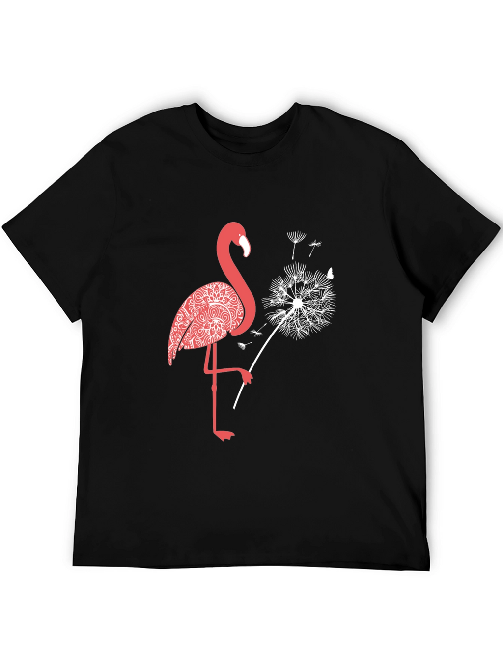 Flamingo Dandelion Graphic Tee - Stylish Comfort