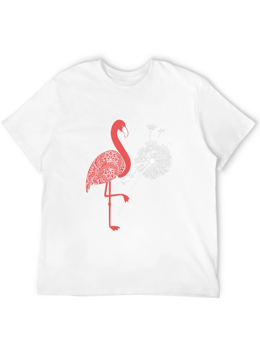 Flamingo Dandelion Graphic Tee - Stylish Comfort