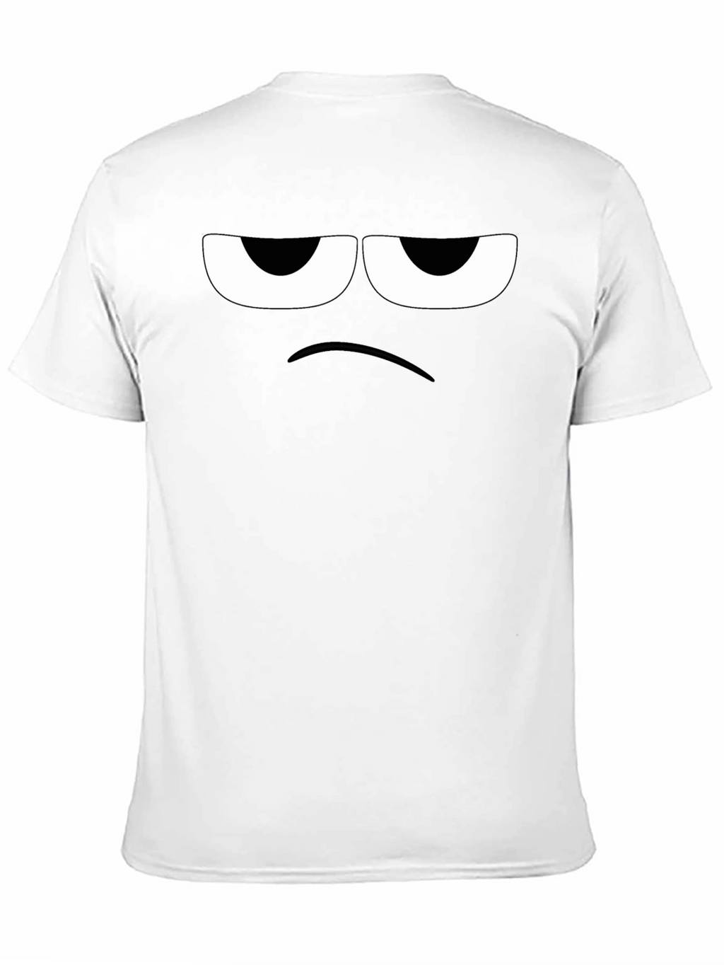 Grumpy Face Graphic Tee - Black Cotton T-Shirt