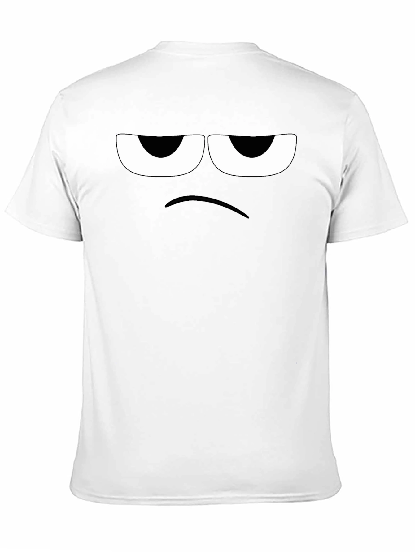 Grumpy Face Graphic Tee - Black Cotton T-Shirt