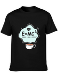 Science of Coffee T-Shirt E=MC2 Black Cotton Tee