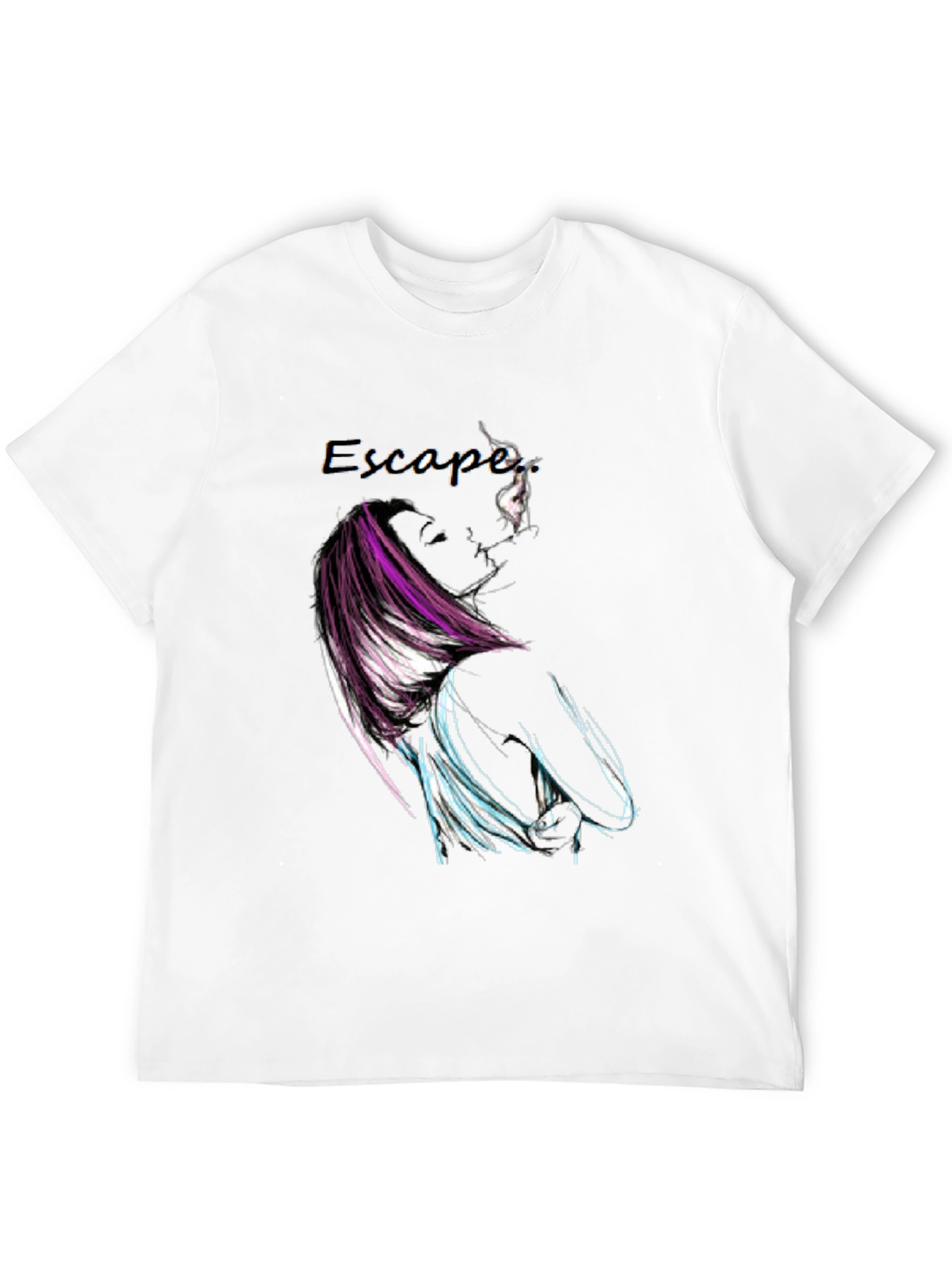 Escape Graphic Print Black T-Shirt