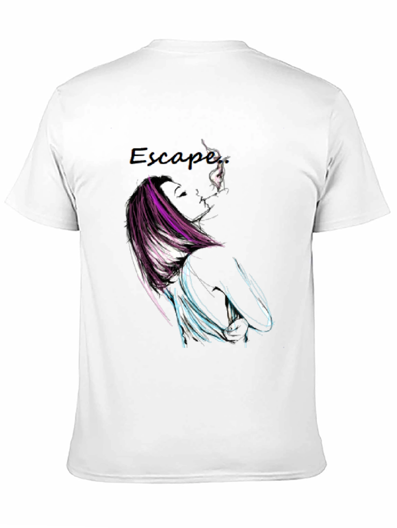 Escape Graphic Print Black T-Shirt