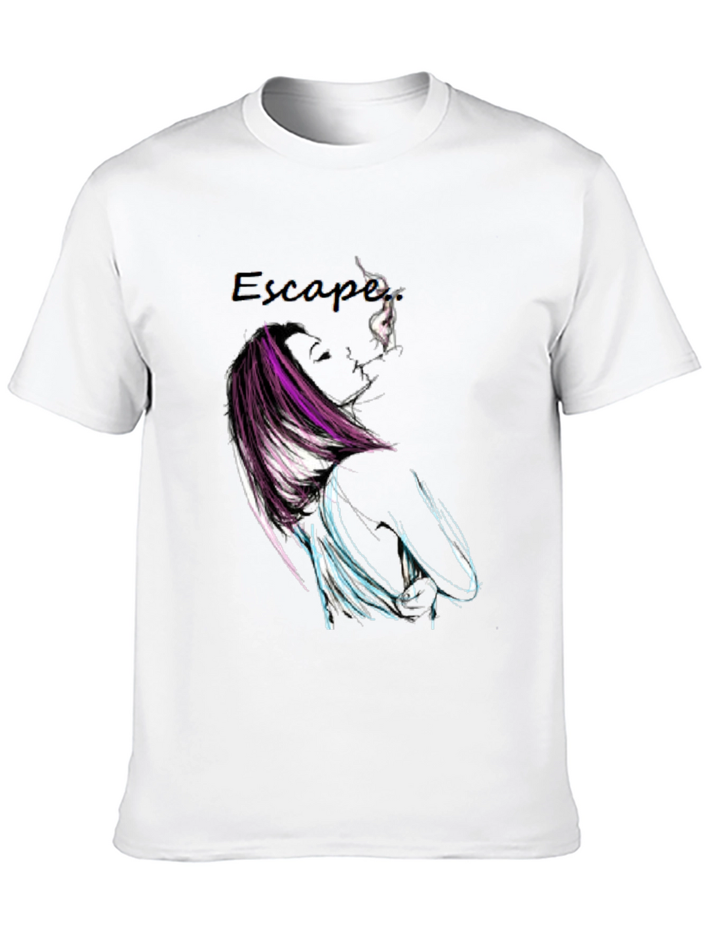 Escape Graphic Print Black T-Shirt