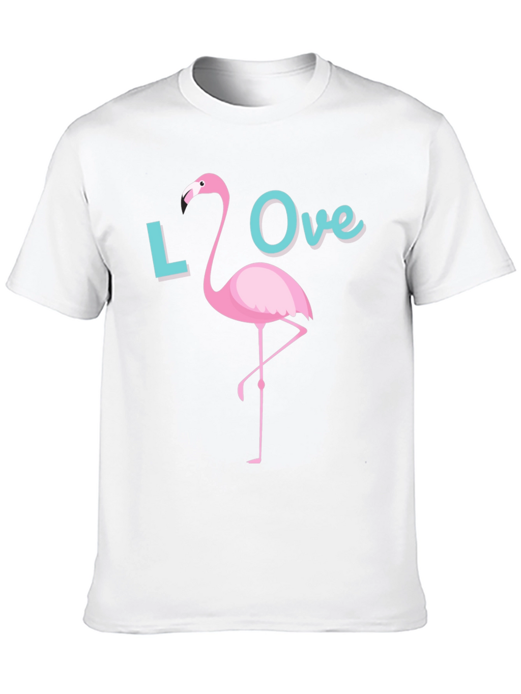 Love Flamingo Graphic T-Shirt - Casual Tee