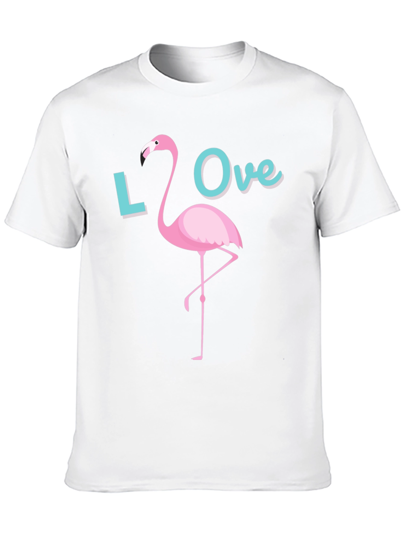 Love Flamingo Graphic T-Shirt - Casual Tee