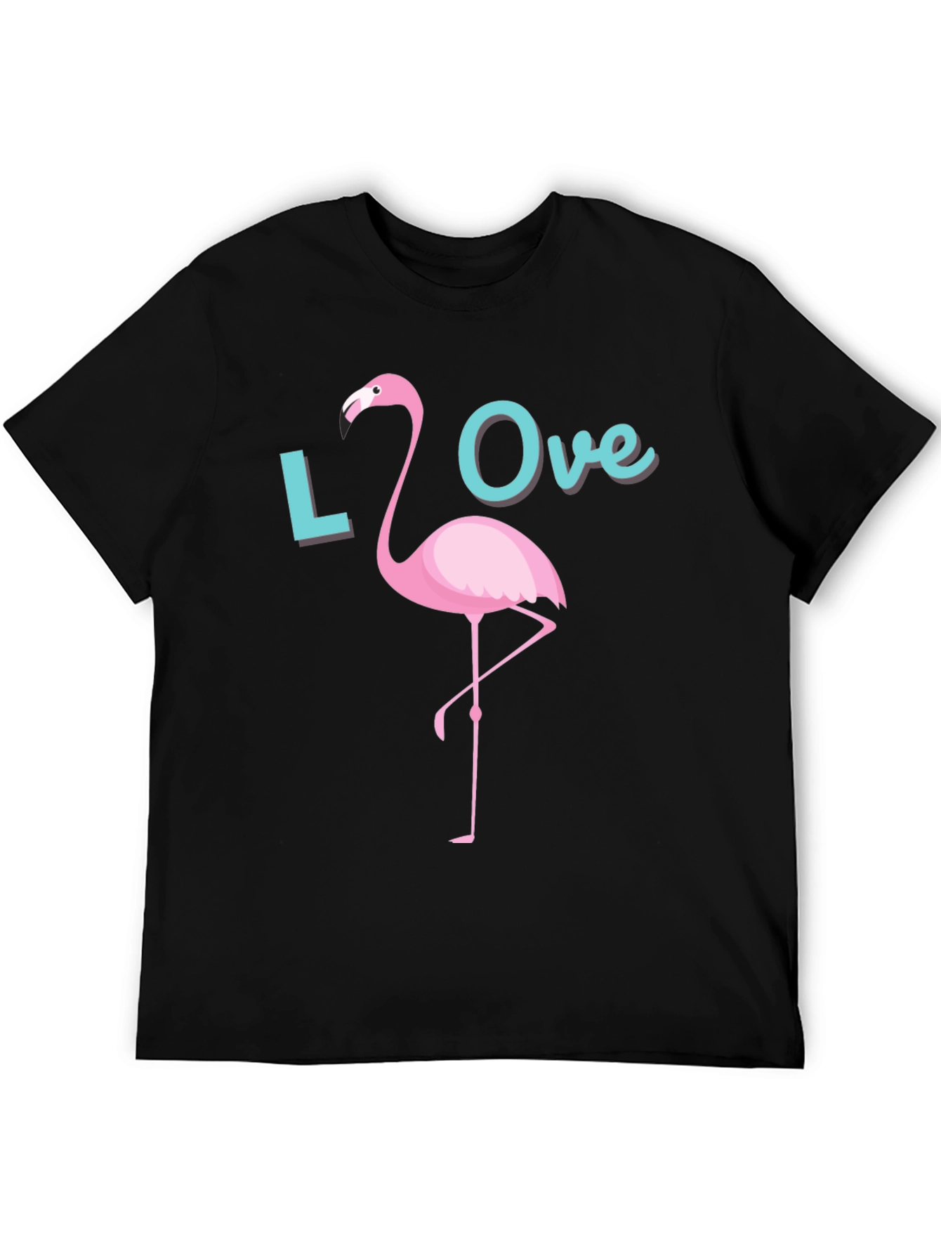 Love Flamingo Graphic T-Shirt - Casual Tee