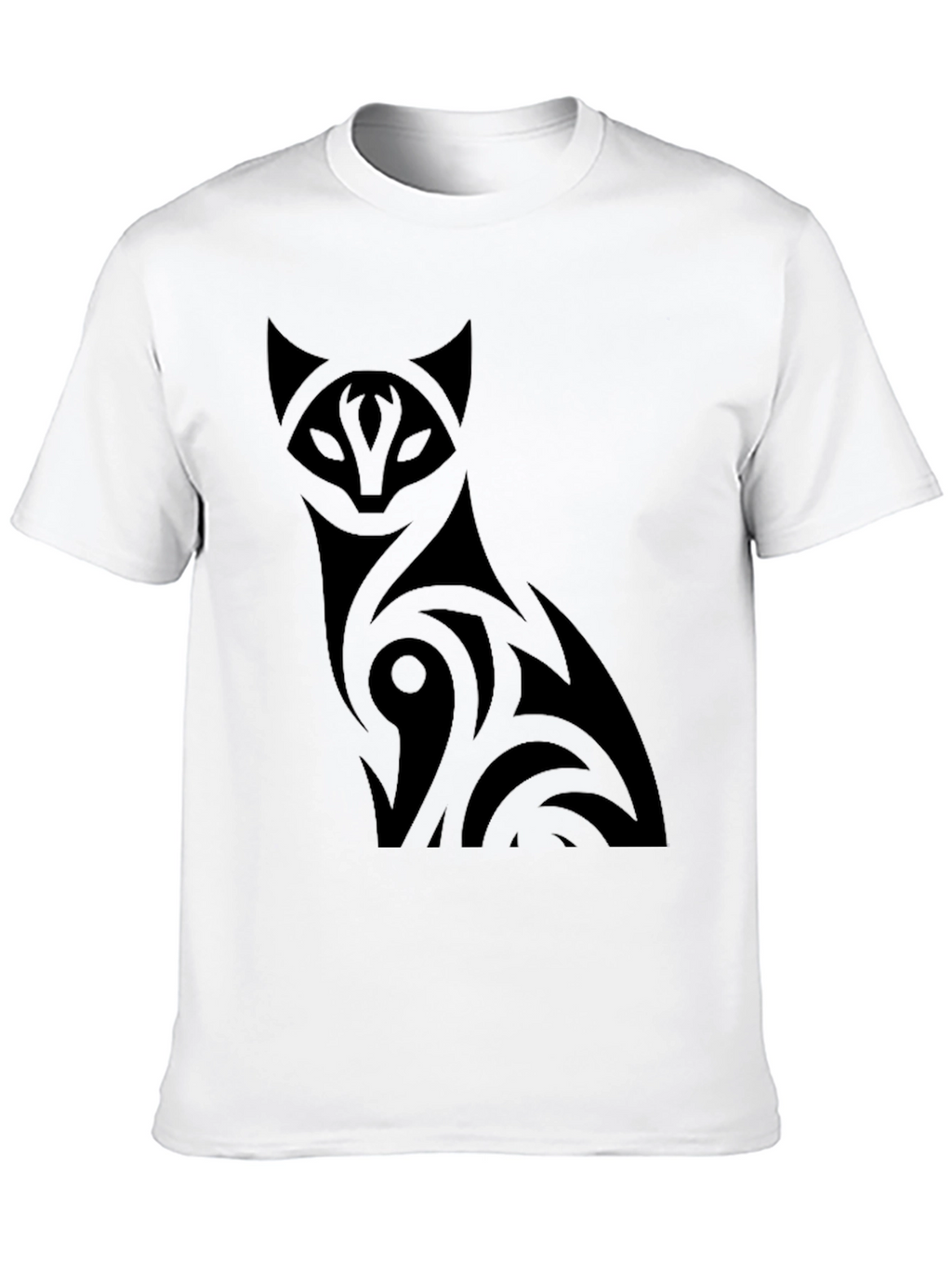 Black Cat Graphic Tee - Mens Crew Neck T-Shirt