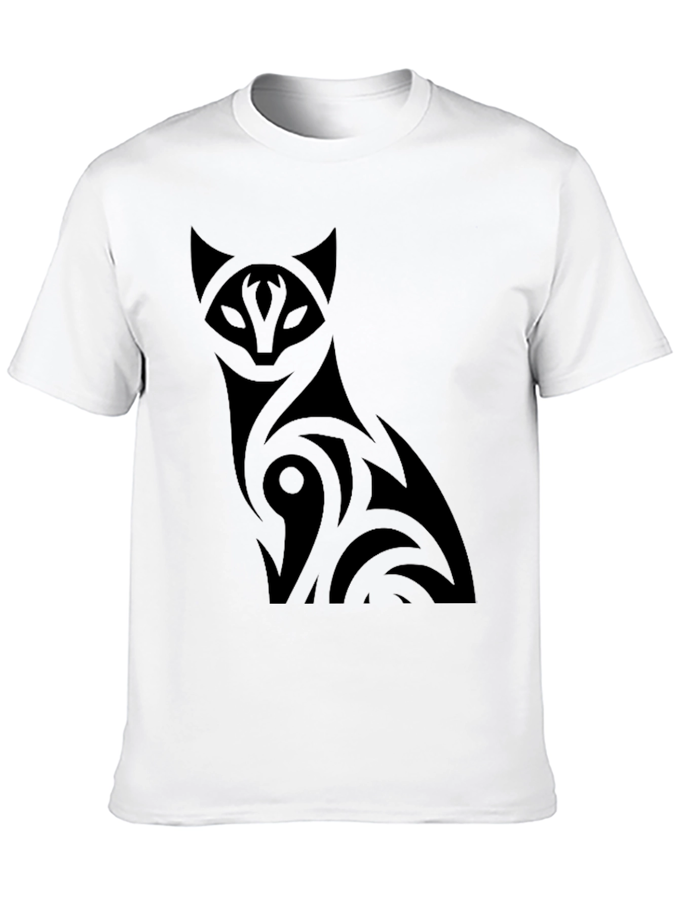 Black Cat Graphic Tee - Mens Crew Neck T-Shirt