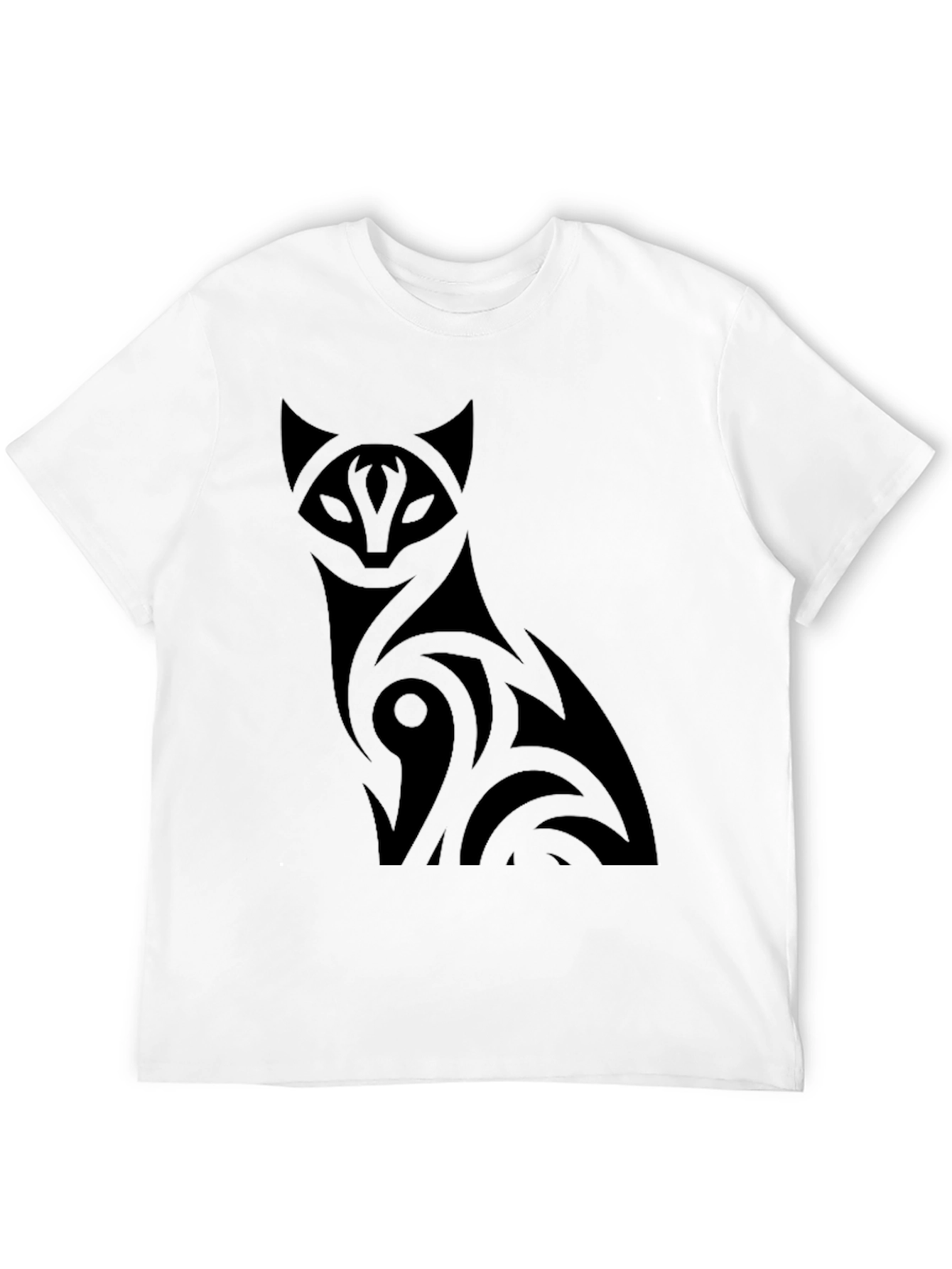 Black Cat Graphic Tee - Mens Crew Neck T-Shirt
