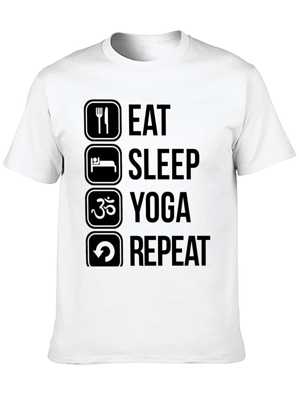 Eat Sleep Yoga Repeat Graphic T-Shirt