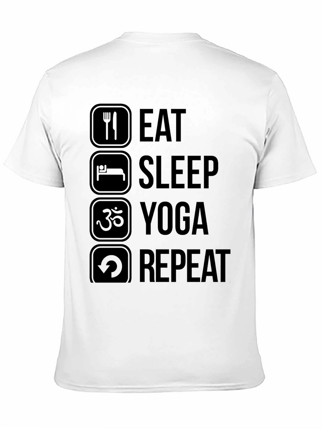 Eat Sleep Yoga Repeat Graphic T-Shirt