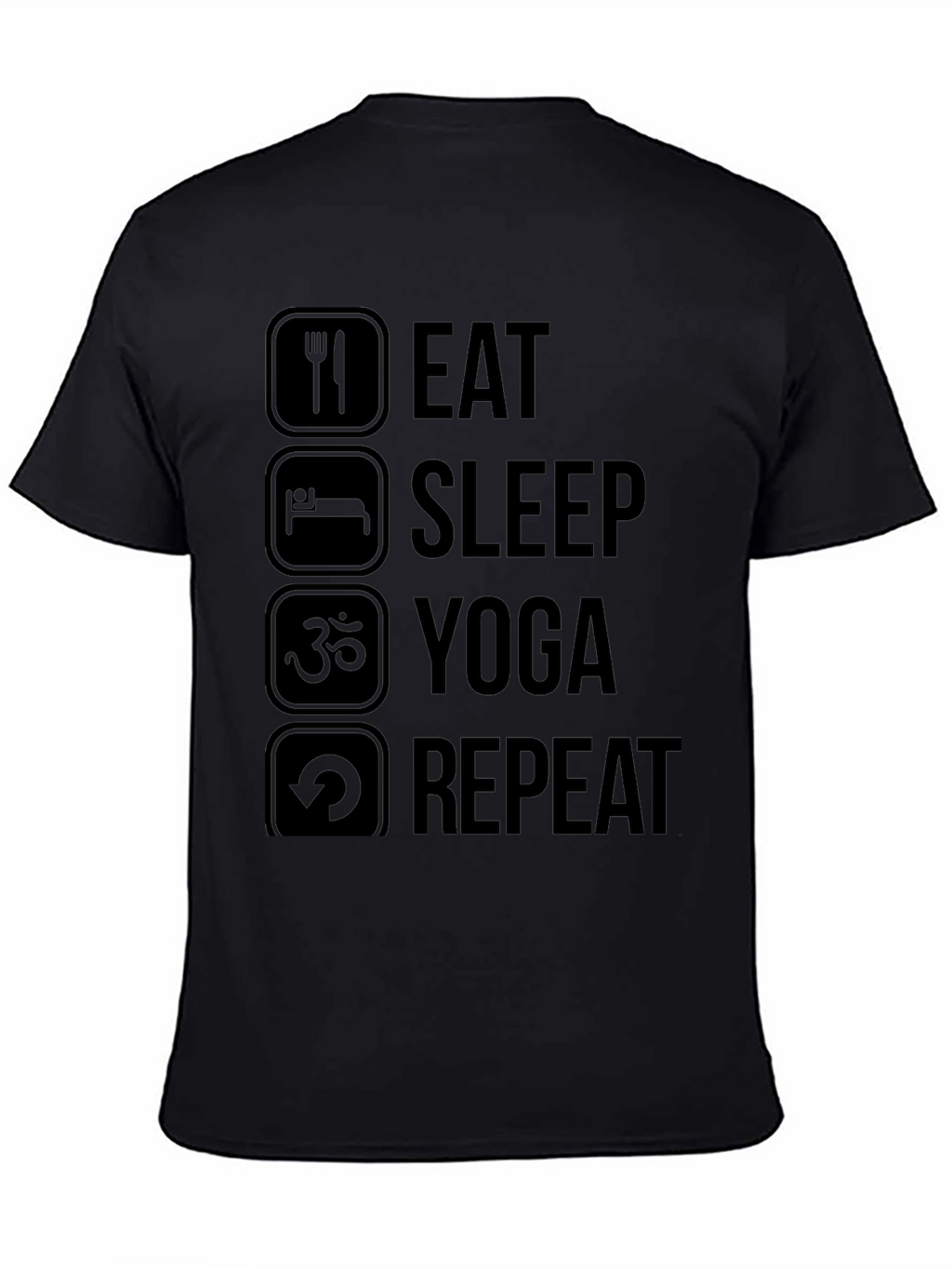 Eat Sleep Yoga Repeat Graphic T-Shirt