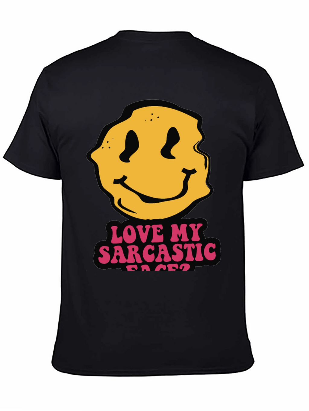 Sarcastic Faces Black T-Shirt - Funny Graphic Tee