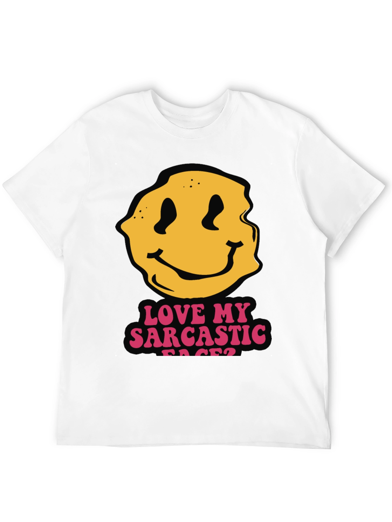 Sarcastic Faces Black T-Shirt - Funny Graphic Tee