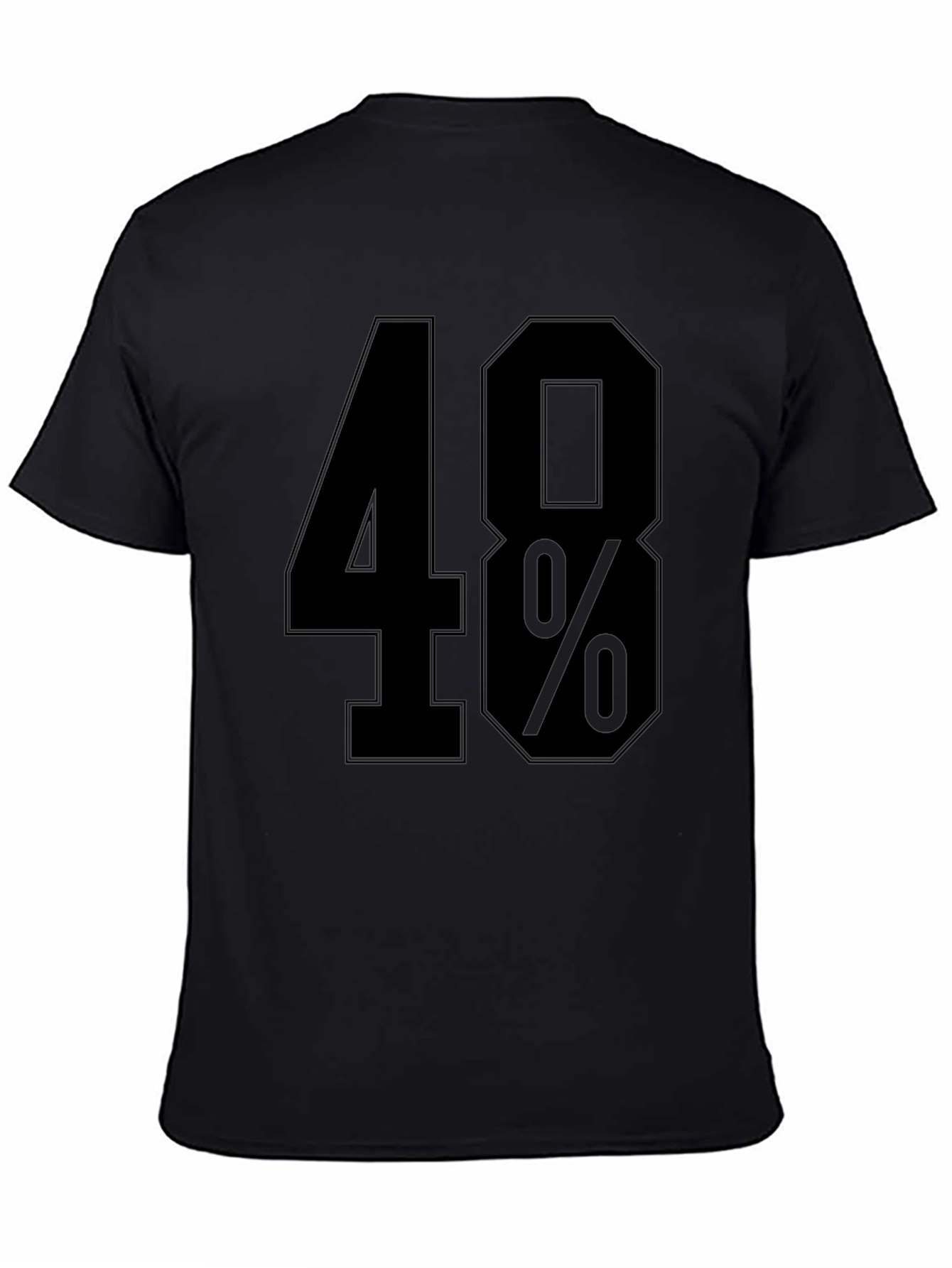 48 Percent T-Shirt - Black Graphic Tee