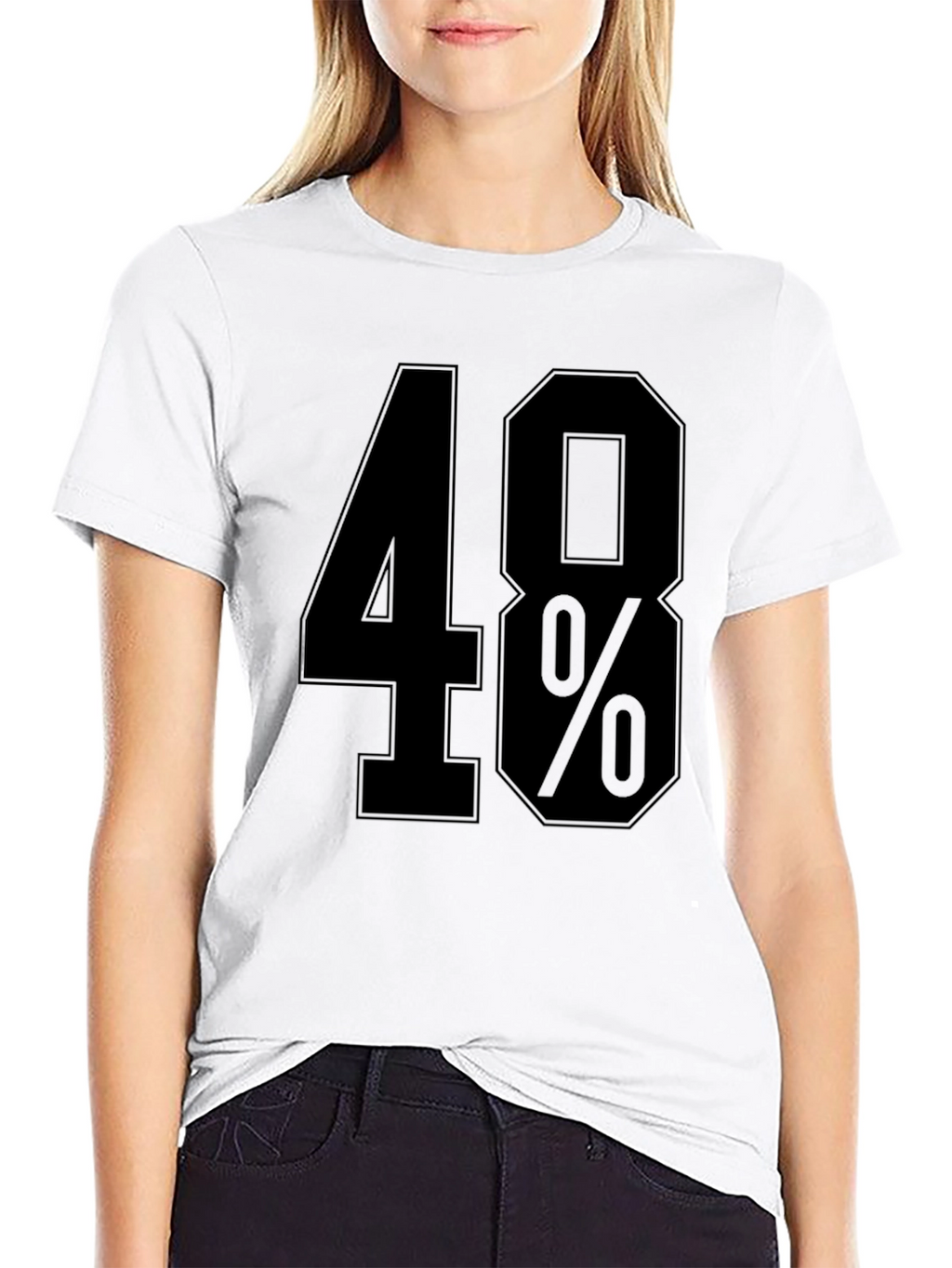 48 Percent T-Shirt - Black Graphic Tee