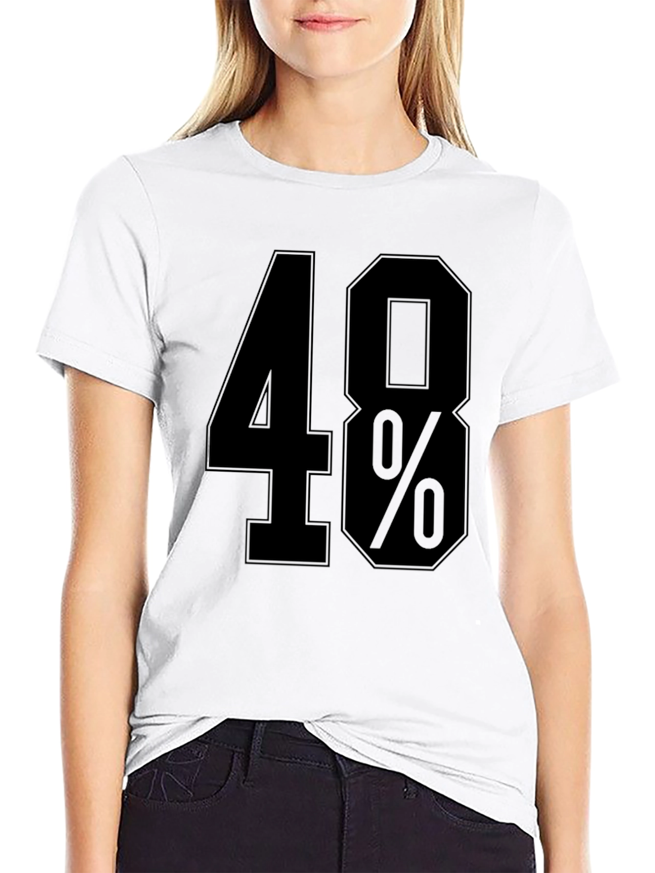 48 Percent T-Shirt - Black Graphic Tee