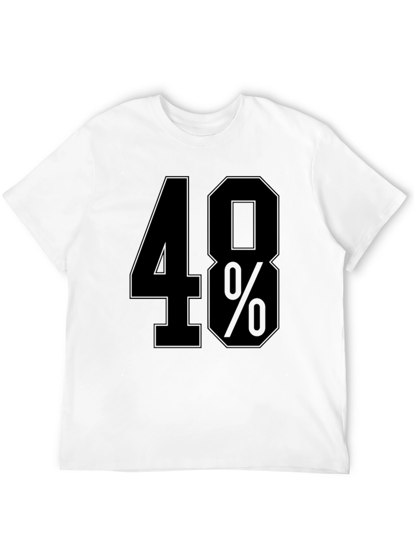 48 Percent T-Shirt - Black Graphic Tee