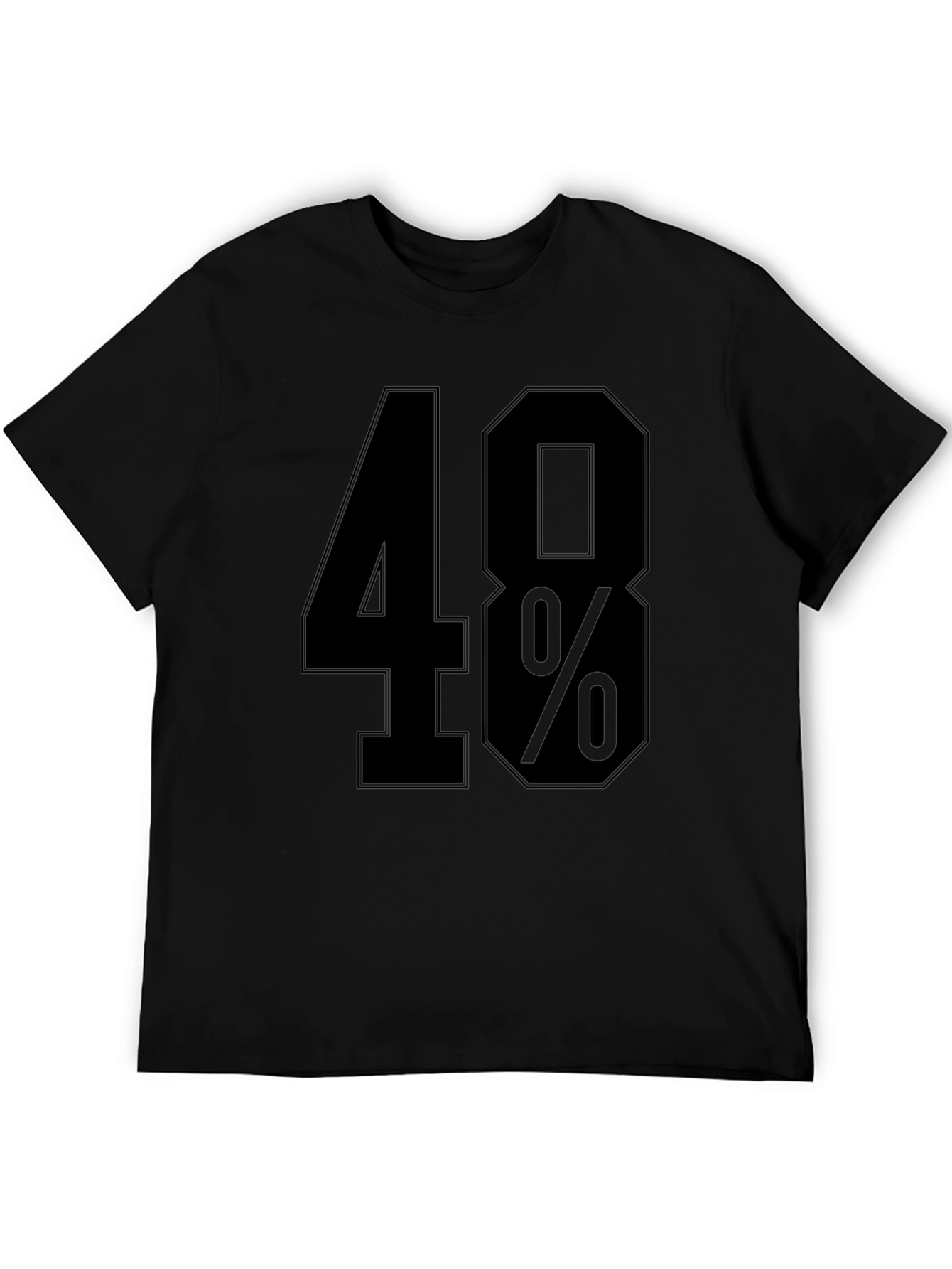 48 Percent T-Shirt - Black Graphic Tee