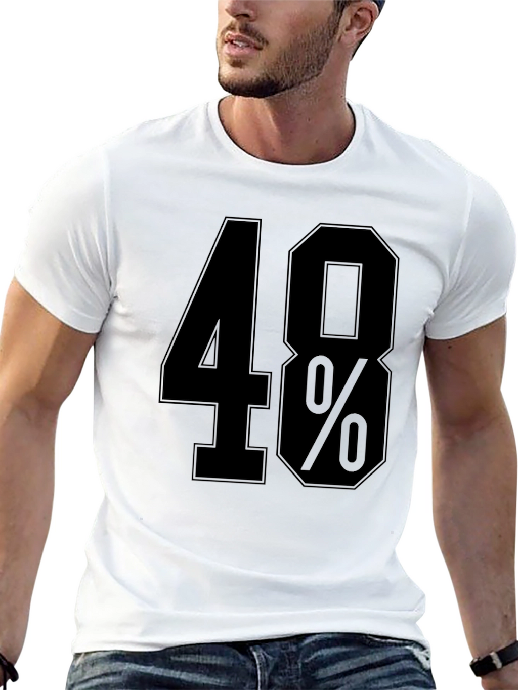 48 Percent T-Shirt - Black Graphic Tee