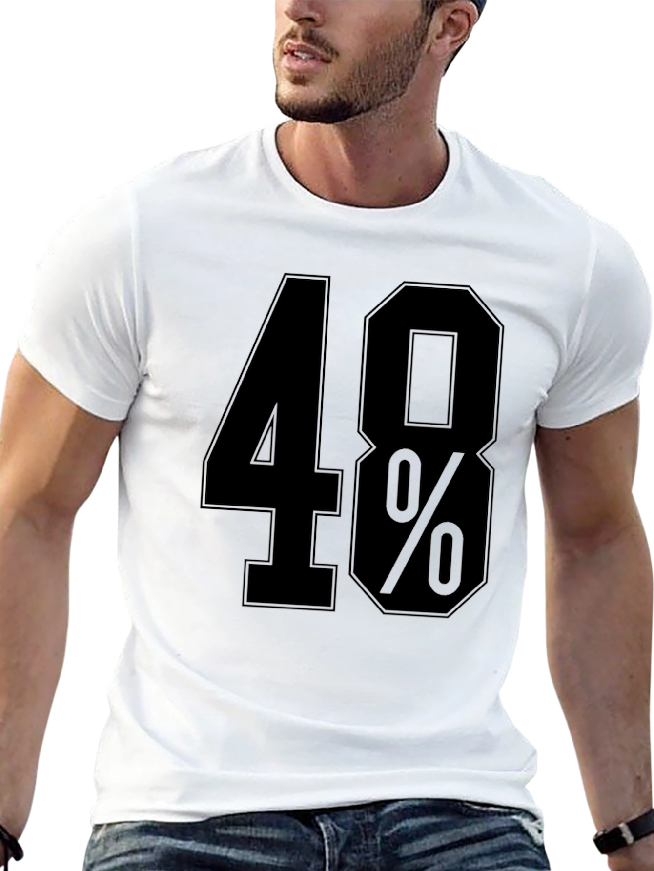48 Percent T-Shirt - Black Graphic Tee