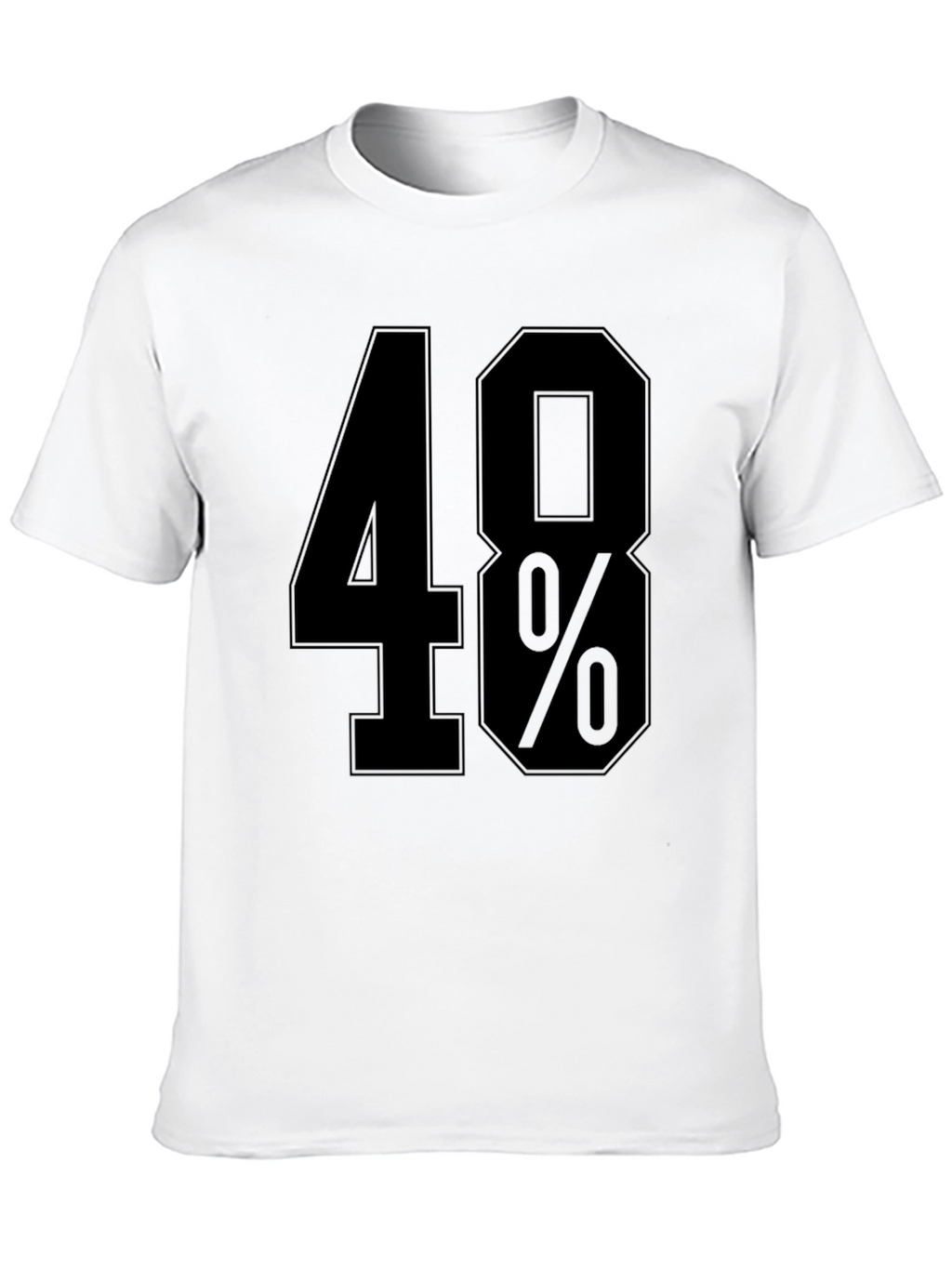 48 Percent T-Shirt - Black Graphic Tee