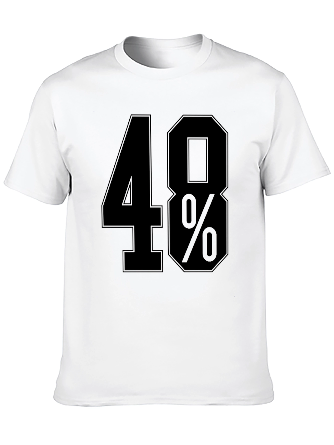 48 Percent T-Shirt - Black Graphic Tee