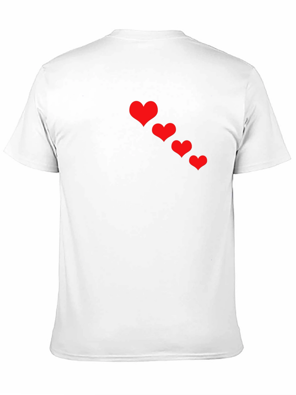 Heart Cascade Black T-Shirt