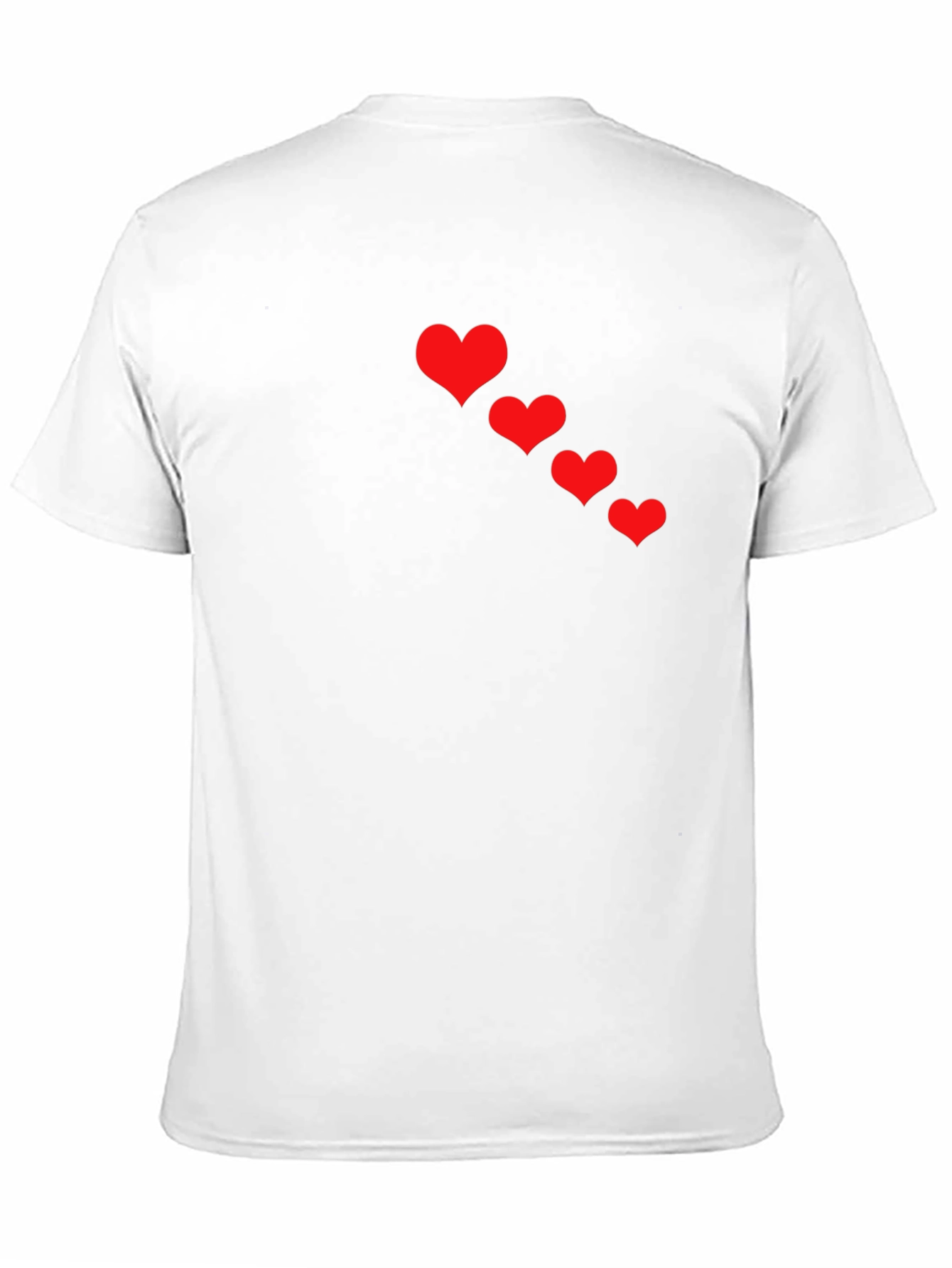 Heart Cascade Black T-Shirt