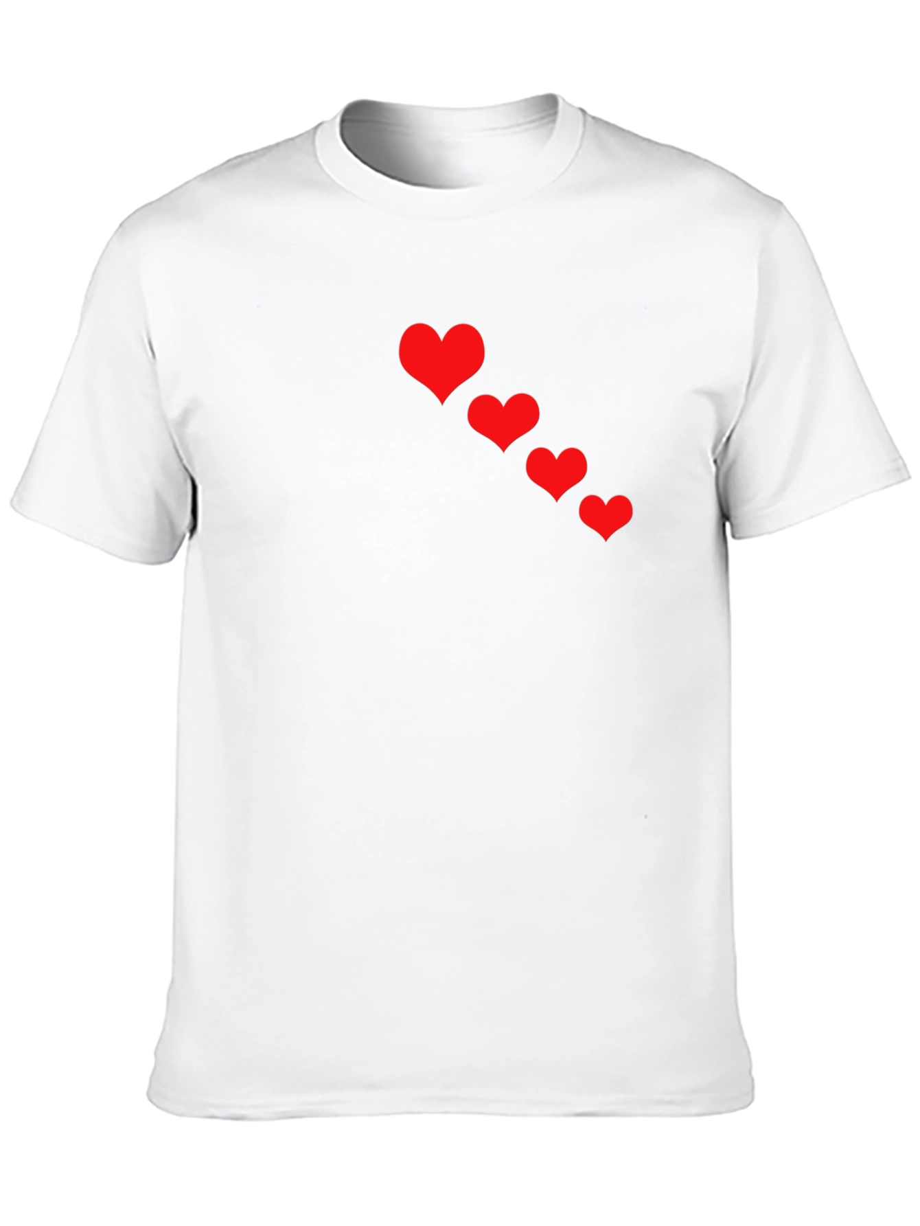 Heart Cascade Black T-Shirt