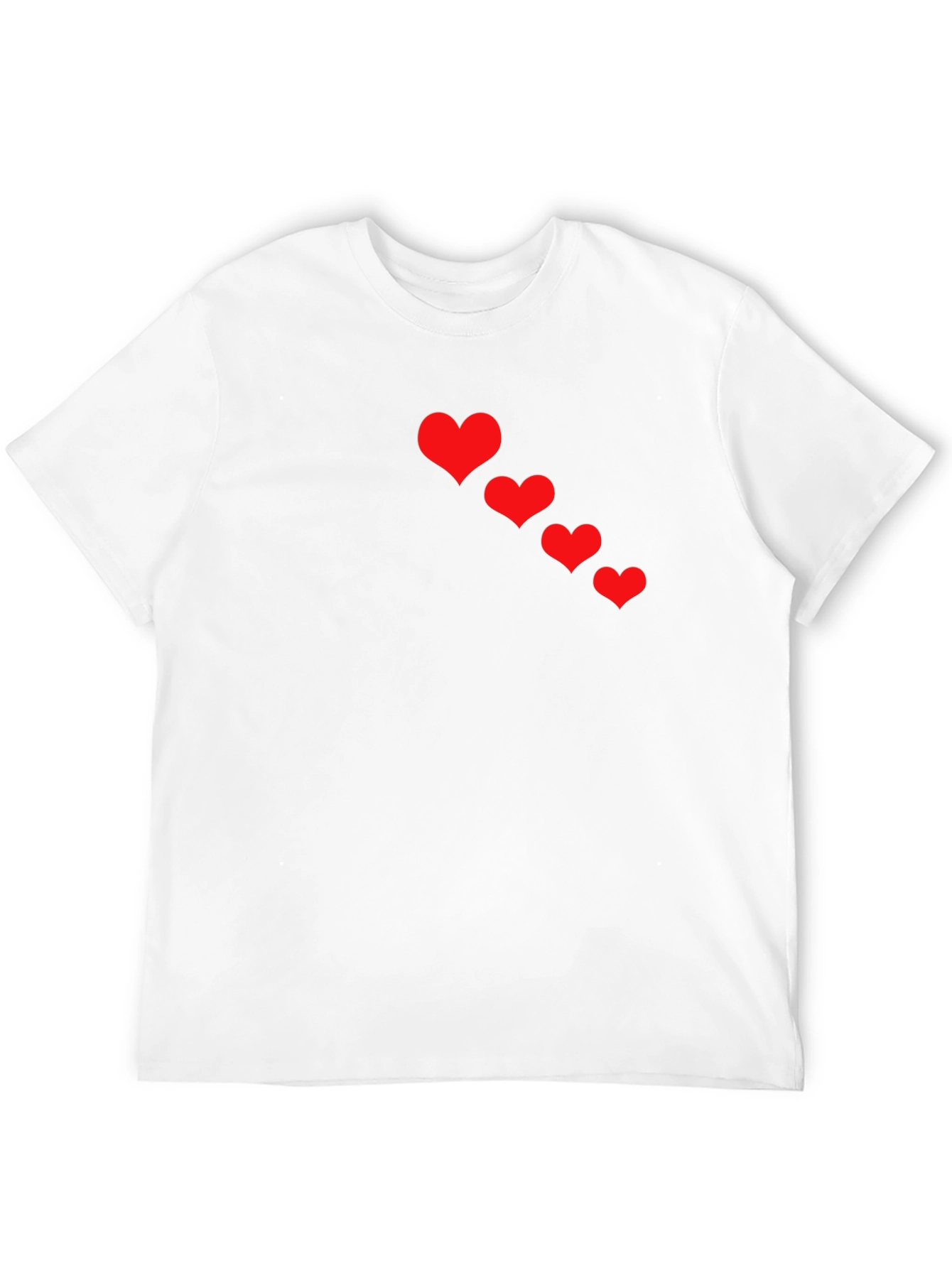 Heart Cascade Black T-Shirt
