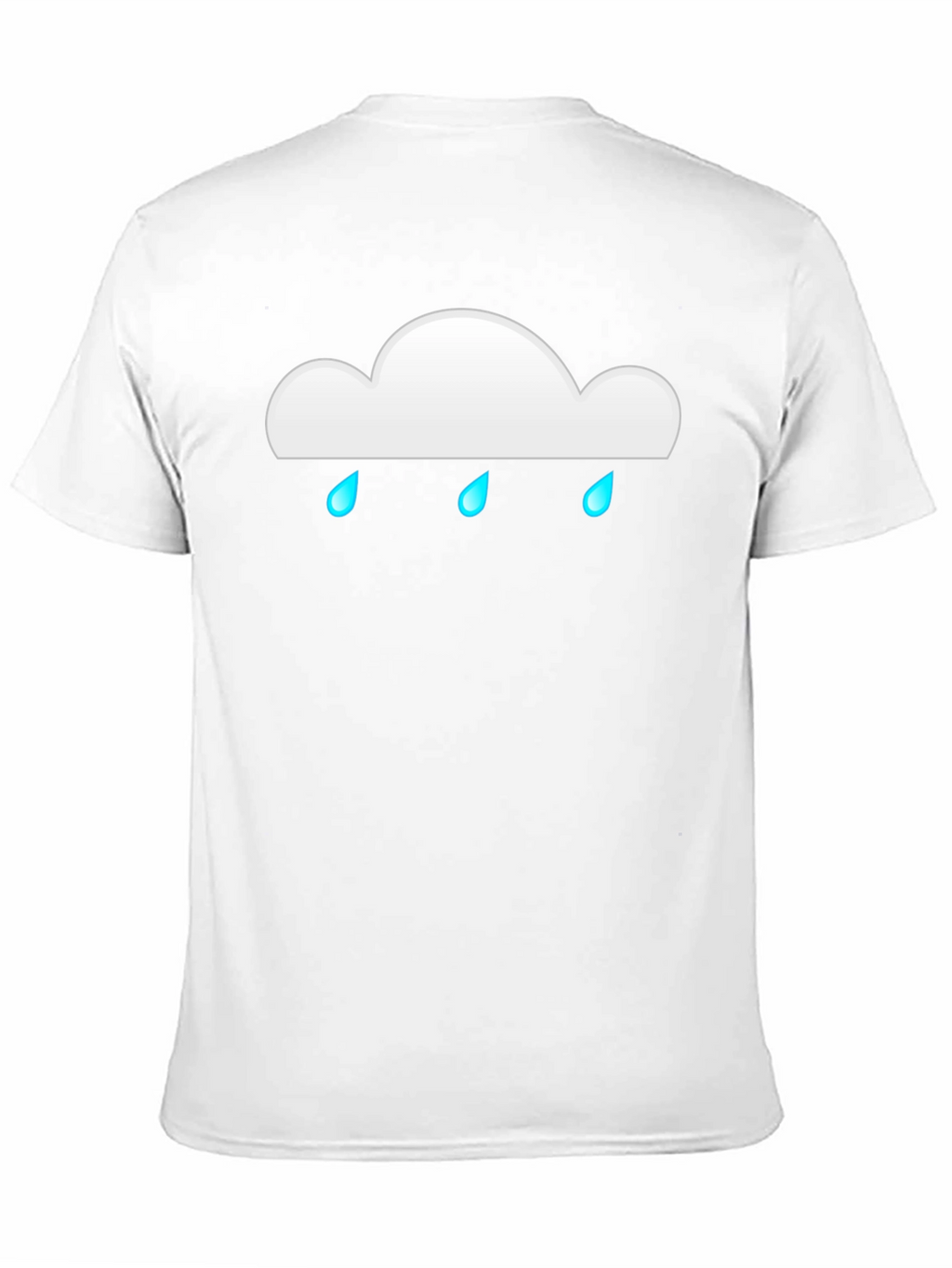 Rainy Cloud Graphic Tee - Black Cotton Casual T-Shirt