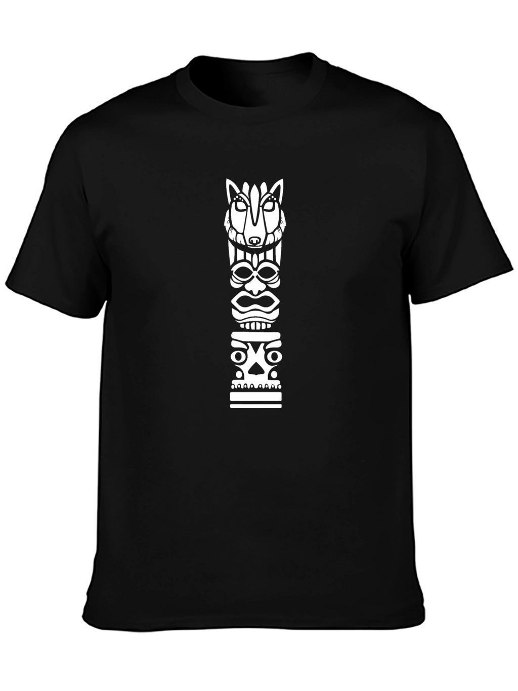 Totem Pole Graphic Tee - Black
