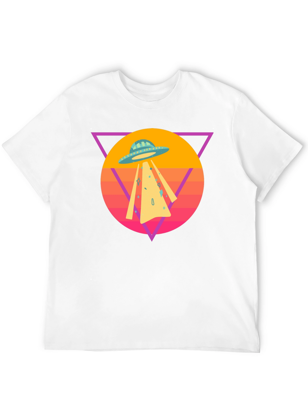 Retro UFO T-Shirt - Black Cotton Blend Tee