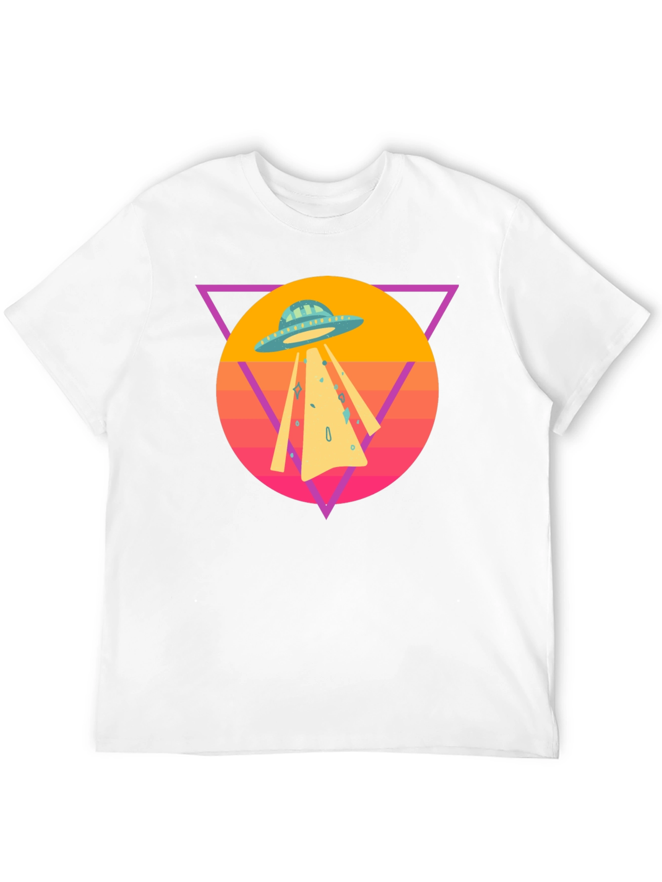 Retro UFO T-Shirt - Black Cotton Blend Tee