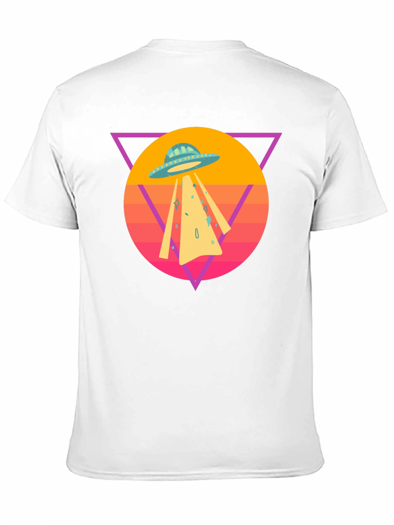 Retro UFO T-Shirt - Black Cotton Blend Tee