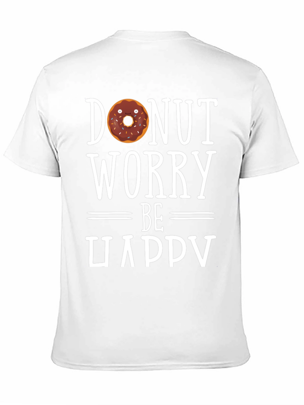 Donut Worry Be Happy Black T-Shirt