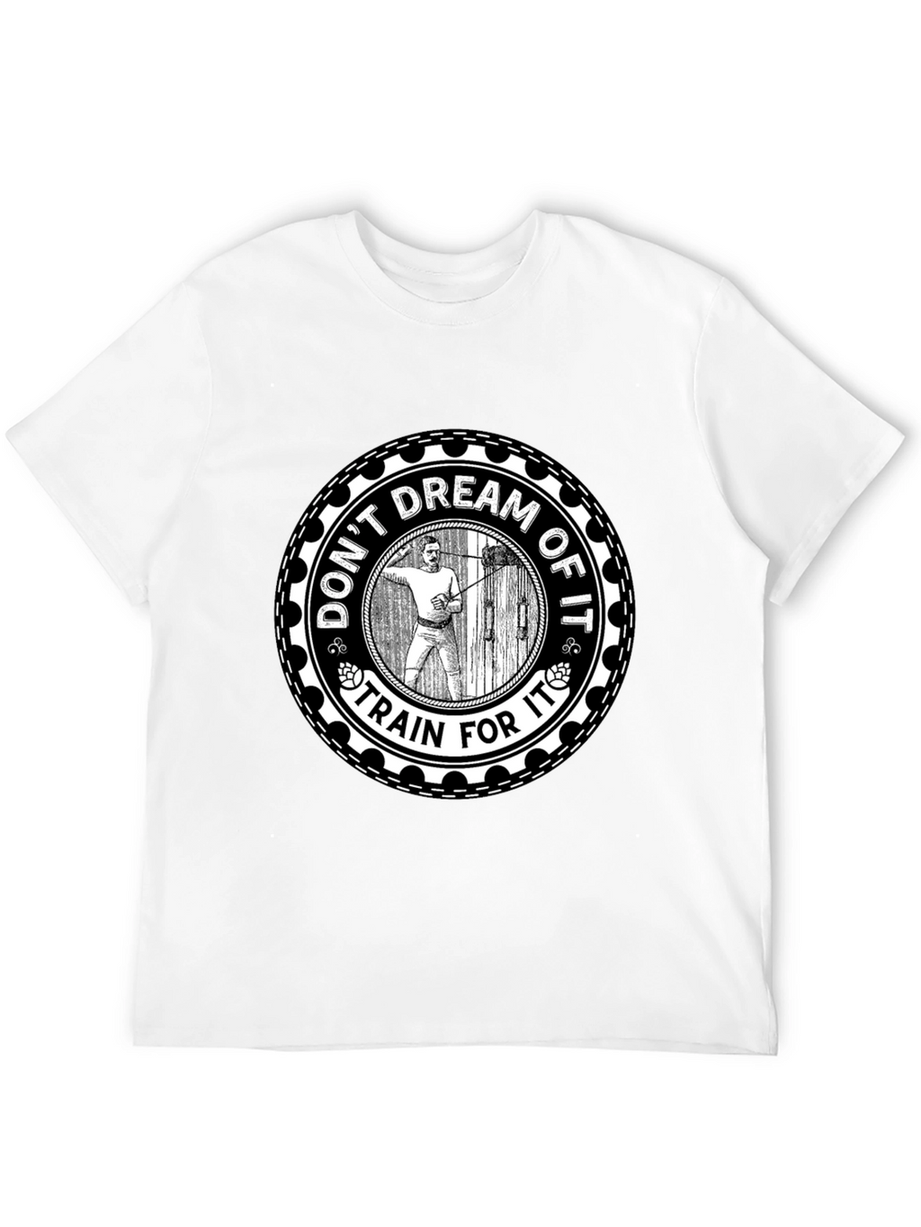 Motivational Train For It Graphic Tee - Black